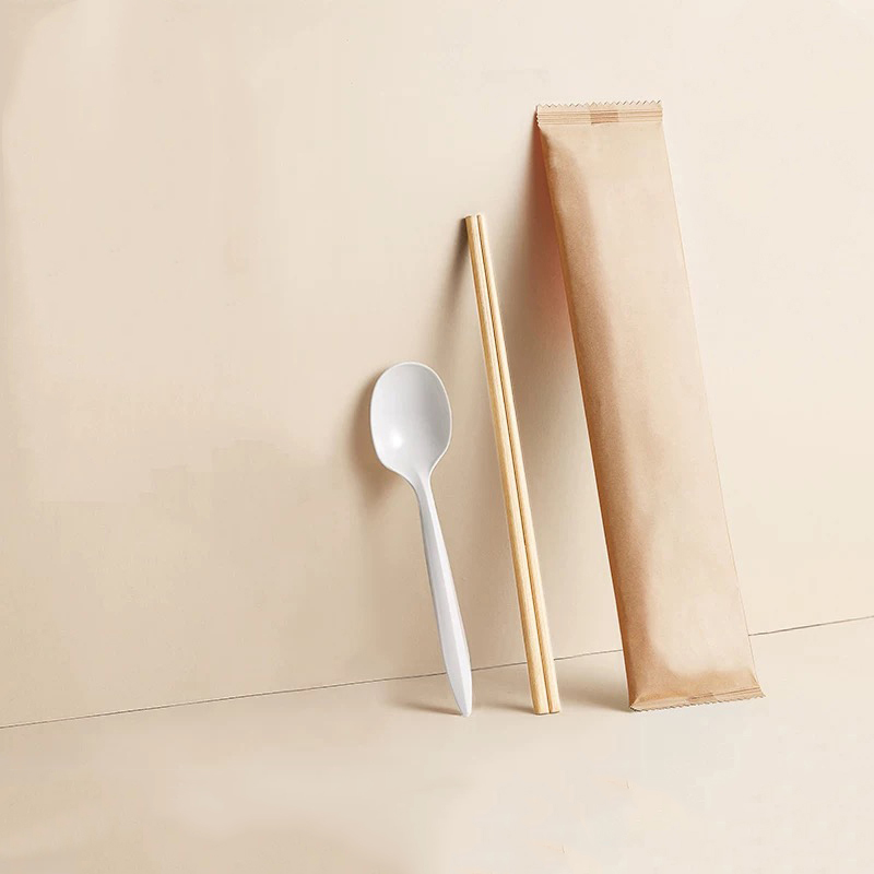 使い捨て竹箸 2本セット テイクアウト食品食器 分解性紙フィルムセット